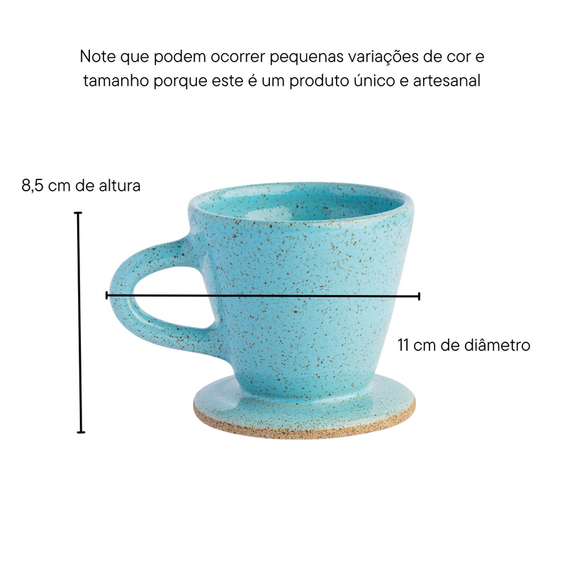 Conjunto individual para café de cerâmica amarelo Lavanda