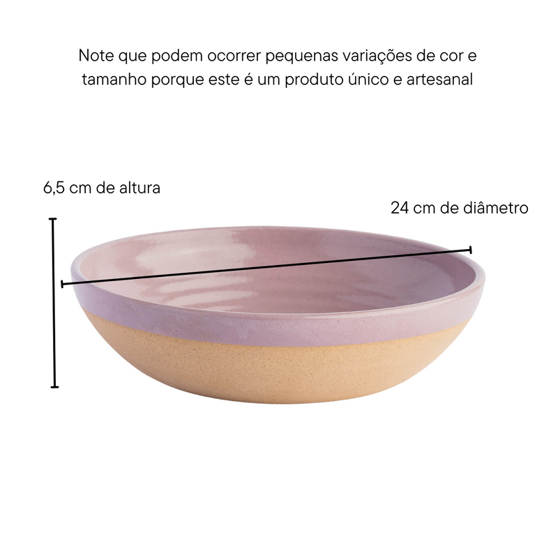 Prato fundo de cerâmica - envio em até 5 dias úteis