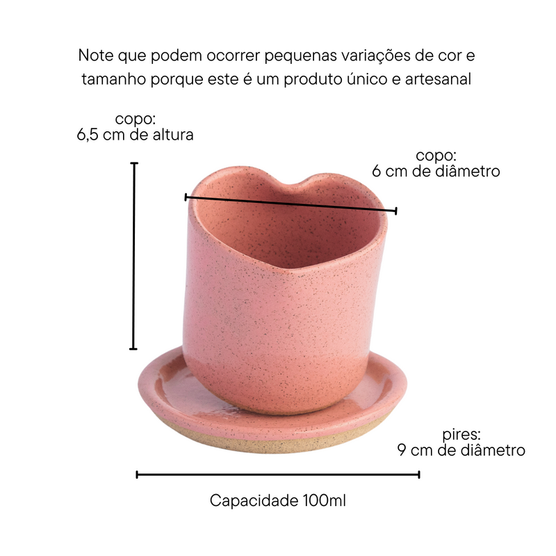 [PERSONALIZADO] Mini copo cupido COM pires 100ml - prazo de produção: até 4 semanas
