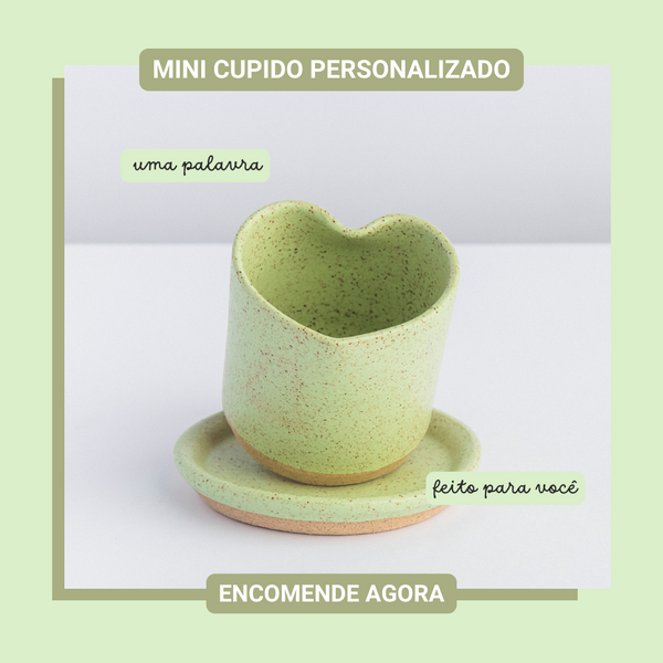 [Edição limitada] Mini copo cupido verde personalizado  - prazo de produção: até 4 semanas