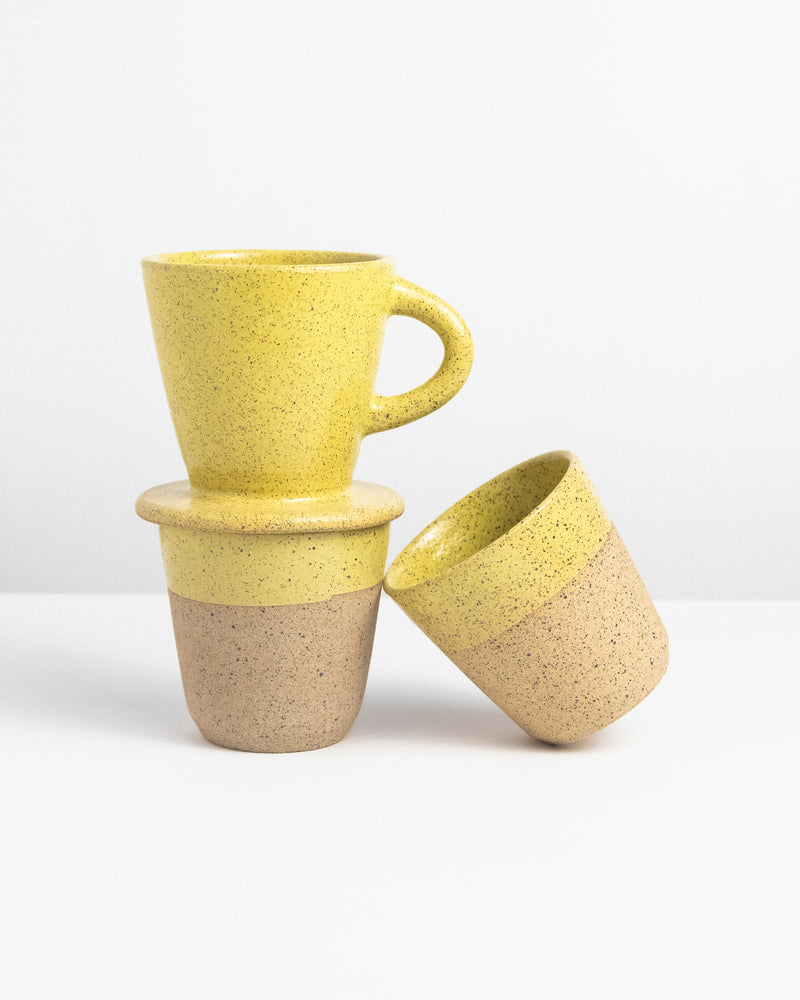 Conjunto individual para café + copo 200 ml