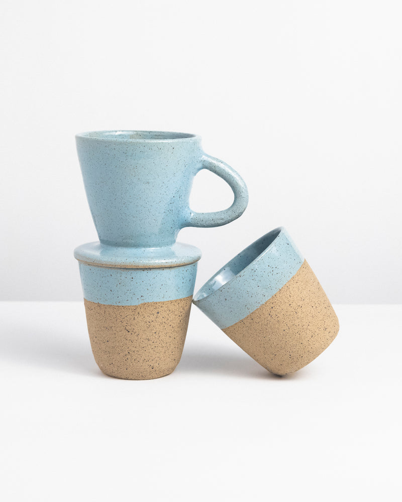 Conjunto individual para café + copo 200 ml