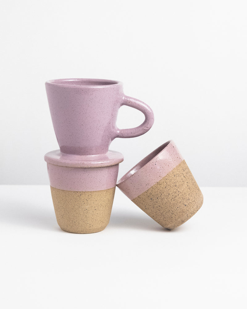 Conjunto individual para café + copo 200 ml
