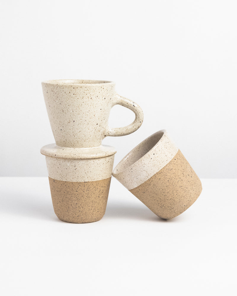 Conjunto individual para café + copo 200 ml