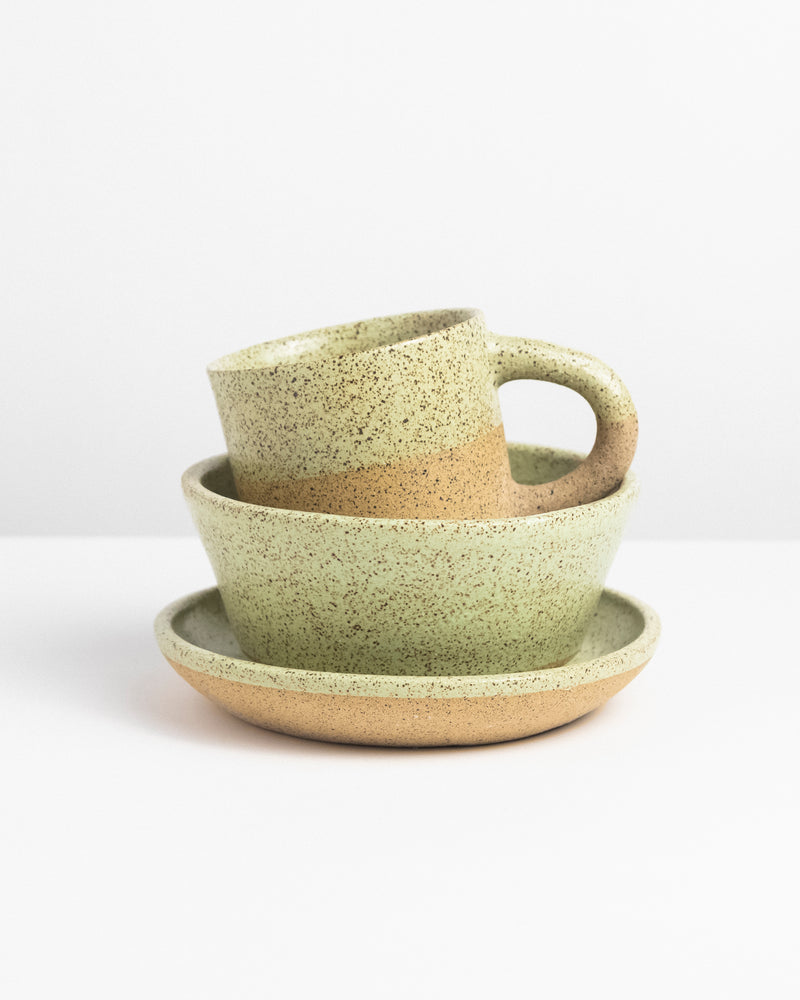 Caneca Serena 300ml + Prato Sobremesa + Tigela Doce