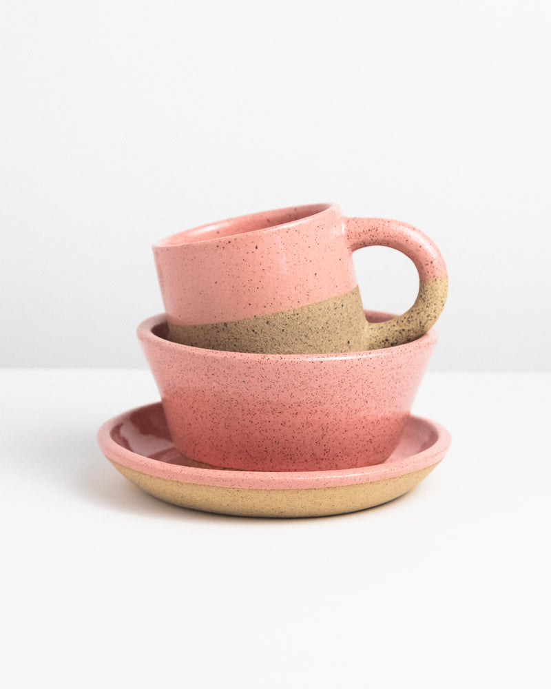 Caneca Serena 300ml + Prato Sobremesa + Tigela Doce