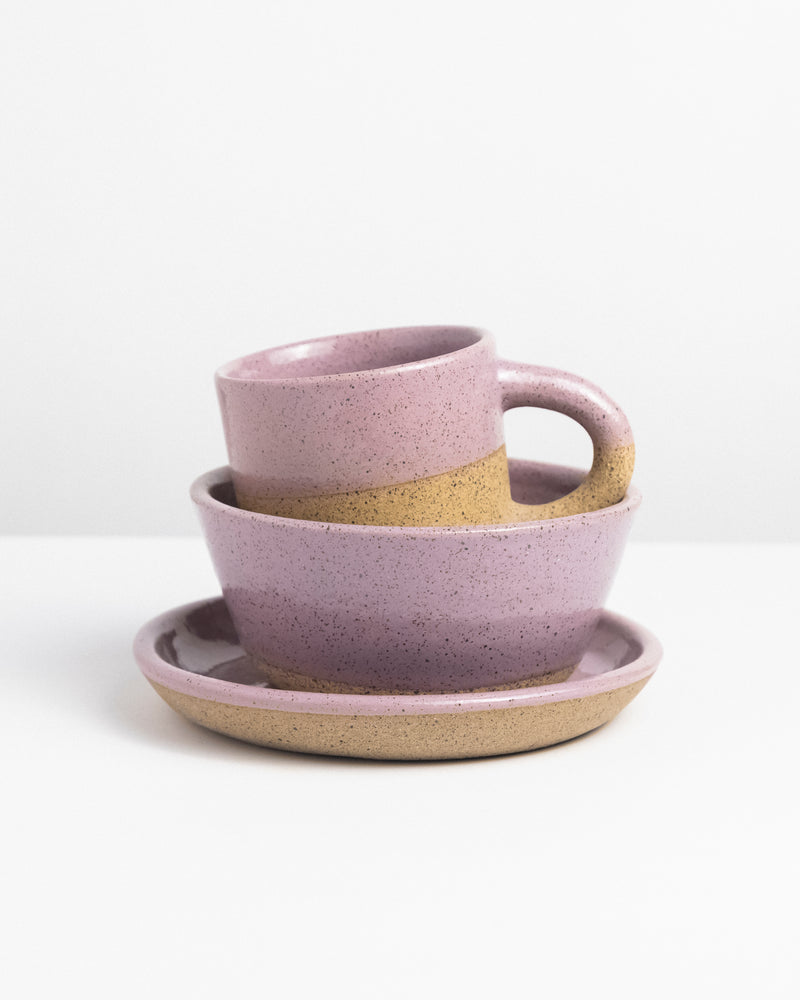 Caneca Serena 300ml + Prato Sobremesa + Tigela Doce