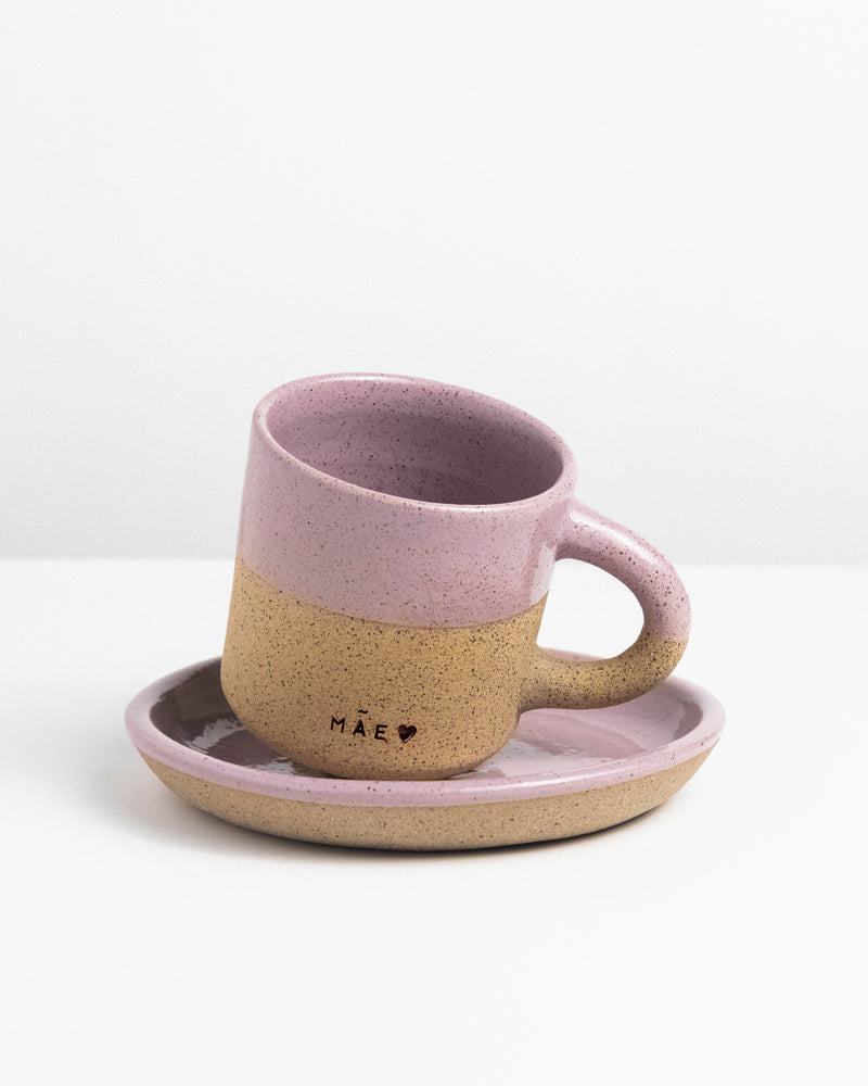 [Edição limitada] Mini caneca de cerâmica COM PIRES escrito "mãe" - envio em até 5 dias úteis