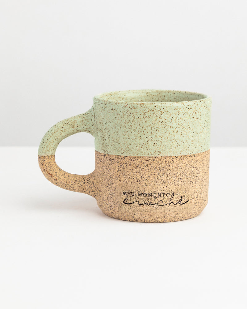 [MEU MOMENTO CROCHÊ] Caneca serena de cerâmica - 300ml - envio em até 5 dias úteis