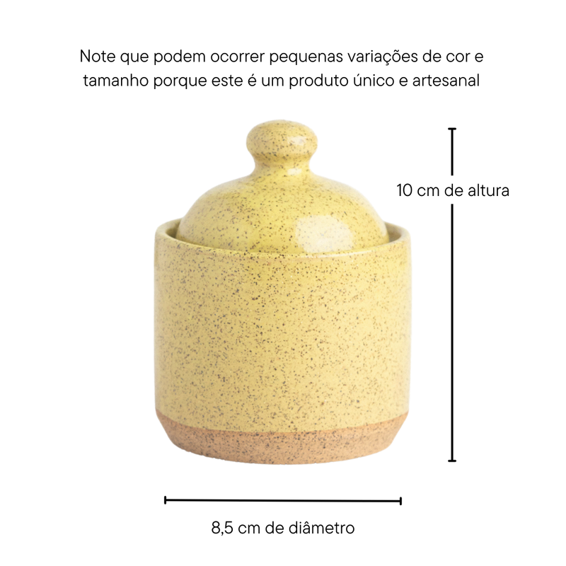 Açucareiro de cerâmica - envio em até 7 dias úteis