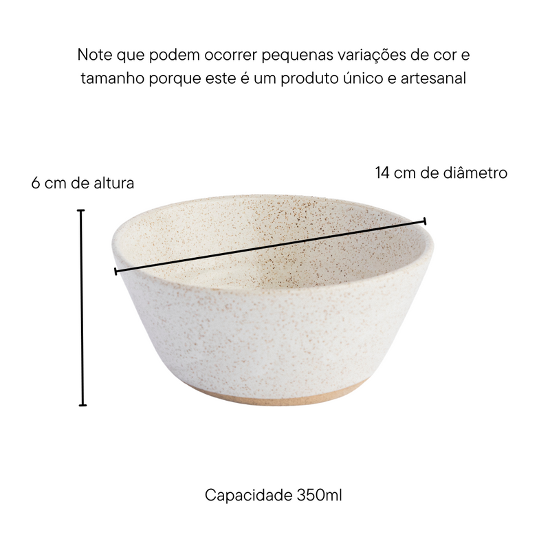 Tigela doce de cerâmica