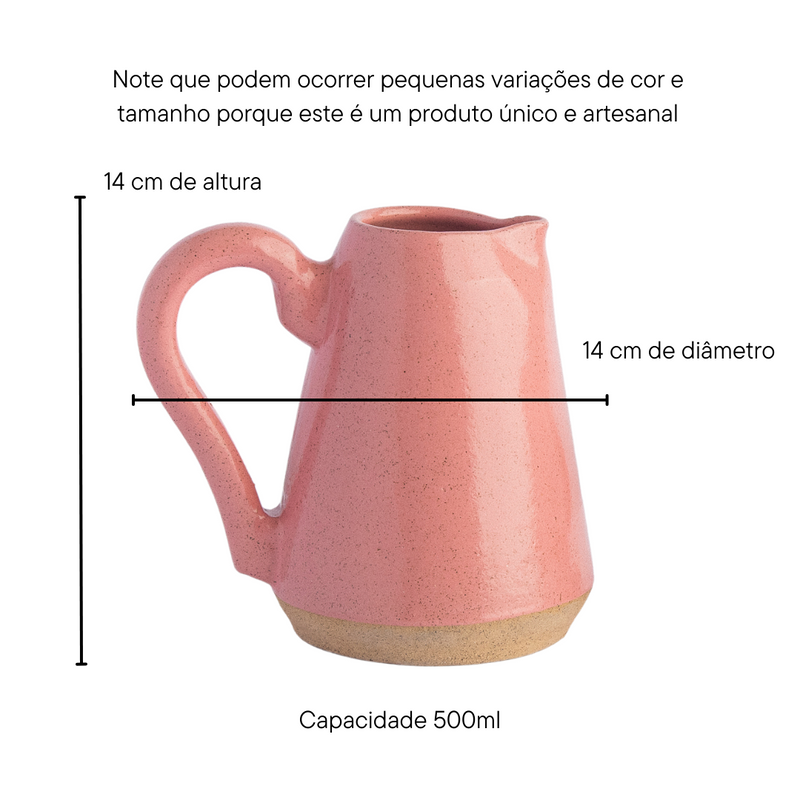 Cafeteira de cerâmica rosa Lavanda