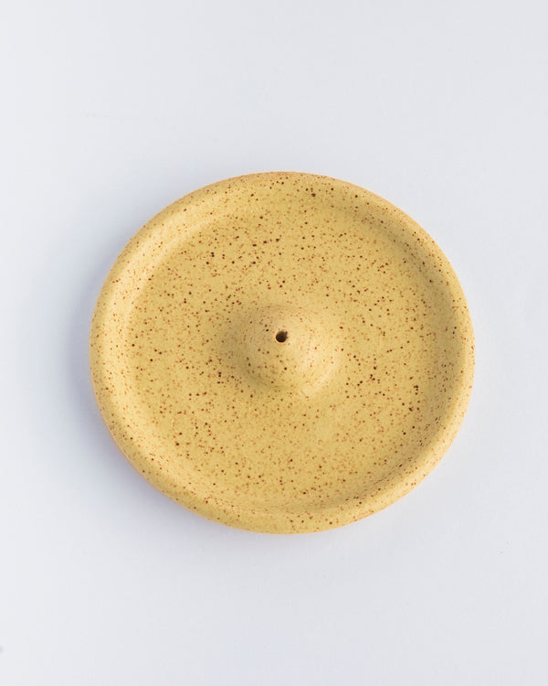 Incensário calmaria de cerâmica amarelo Lavanda