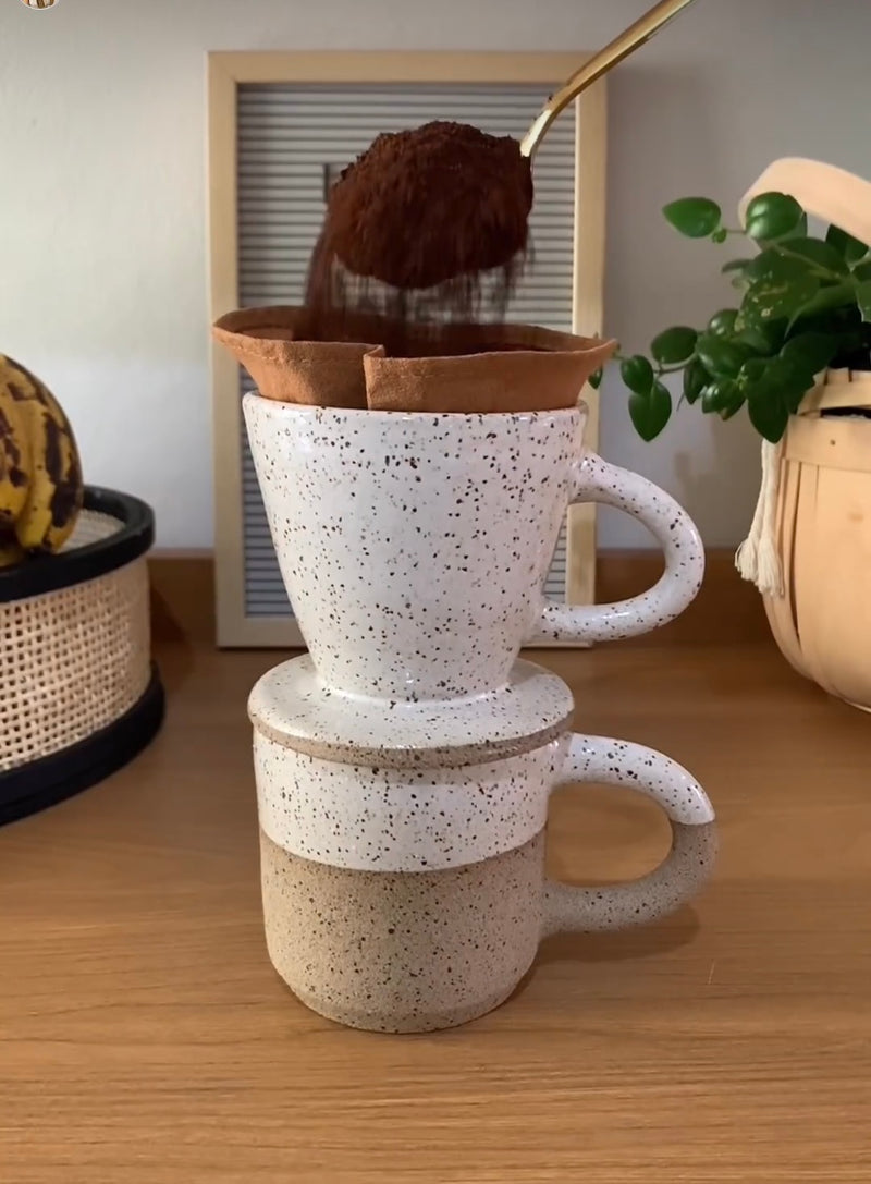 Conjunto individual Serena para café de cerâmica - 300ml