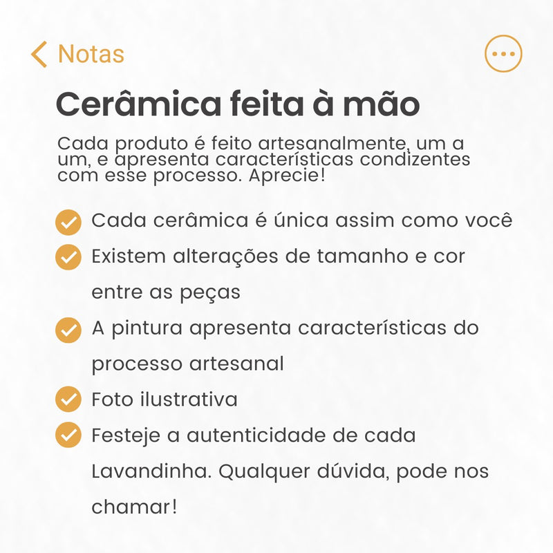 Tigela pet pequena de cerâmica branca Lavanda