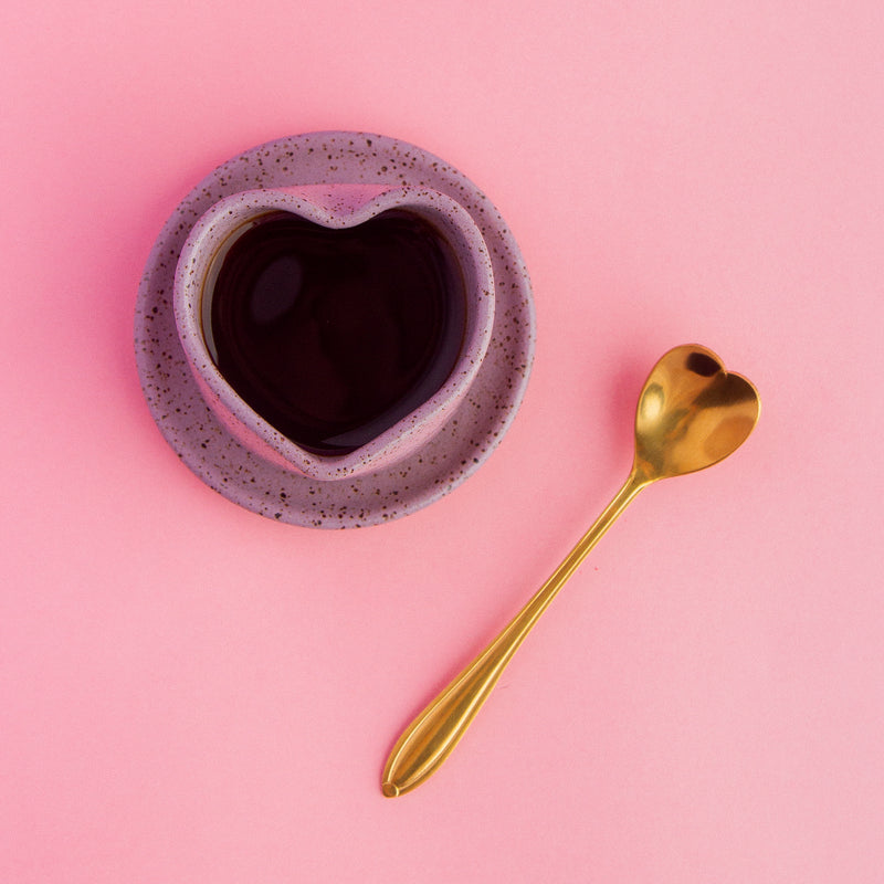 Mini copo cupido COM pires de cerâmica - 100 ml