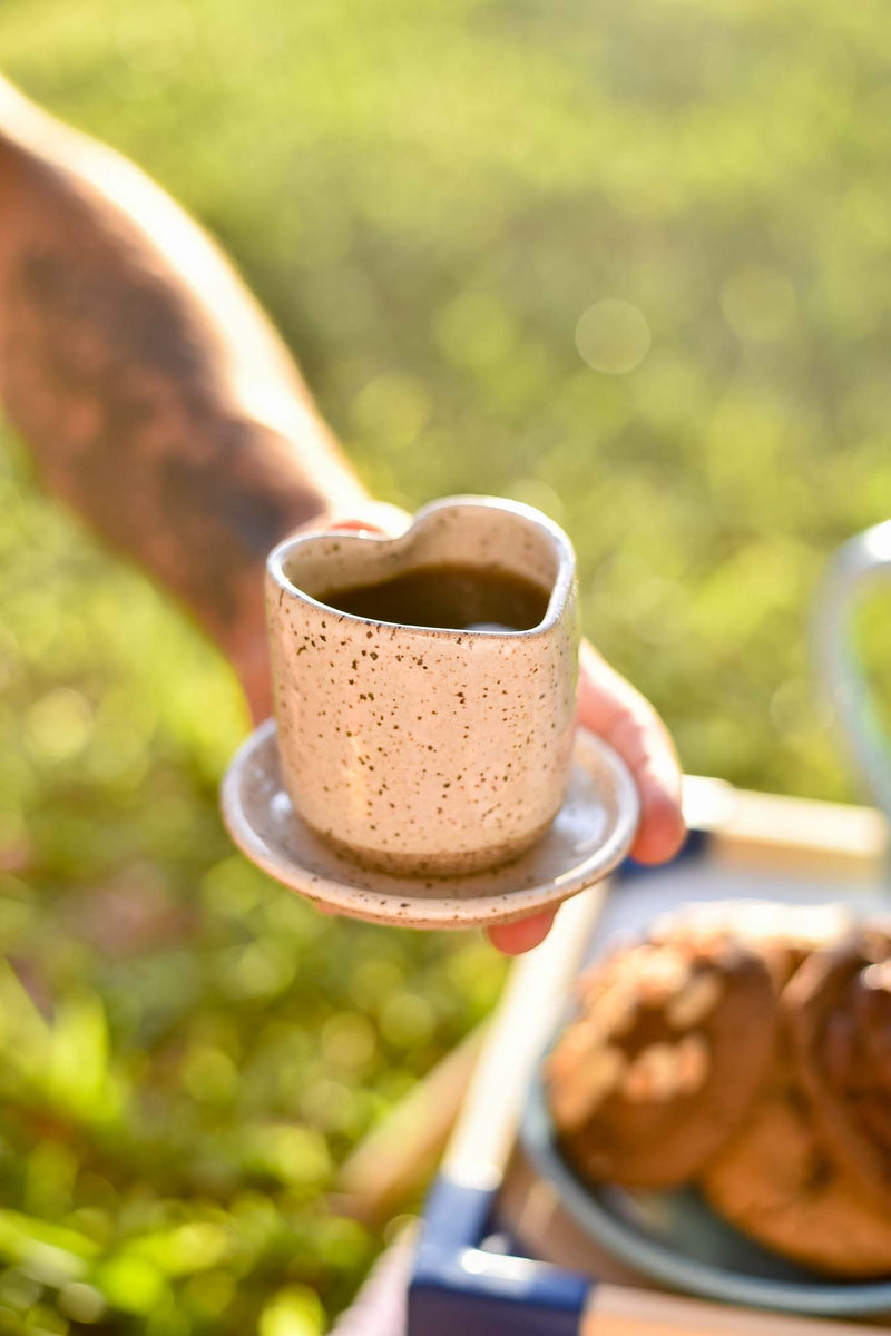 Mini copo cupido para expresso branco Lavanda