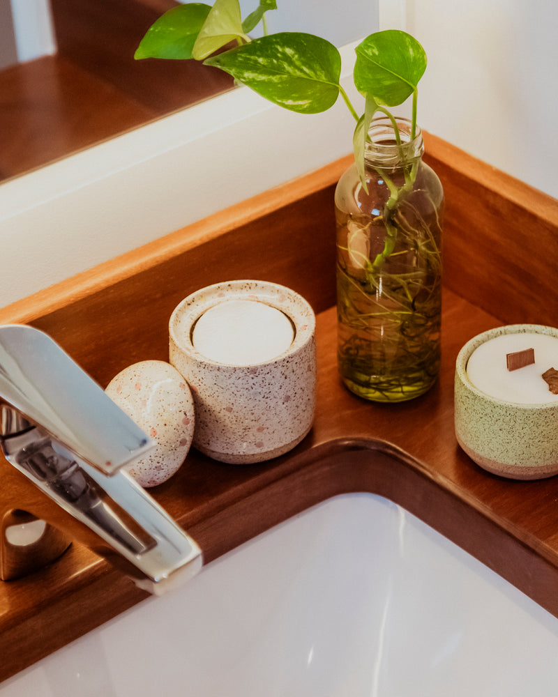 Vela aromática Elemento Terra | LAVANDA + SELENITA