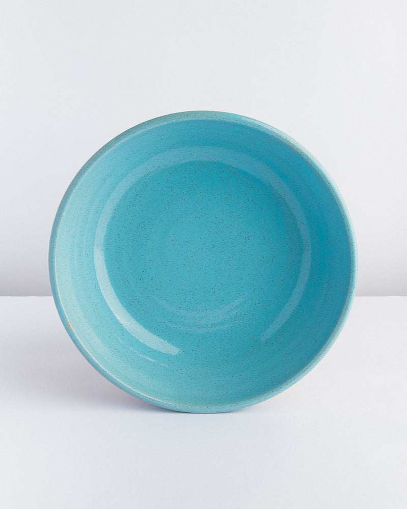 Prato fundo de cerâmica azul Lavanda
