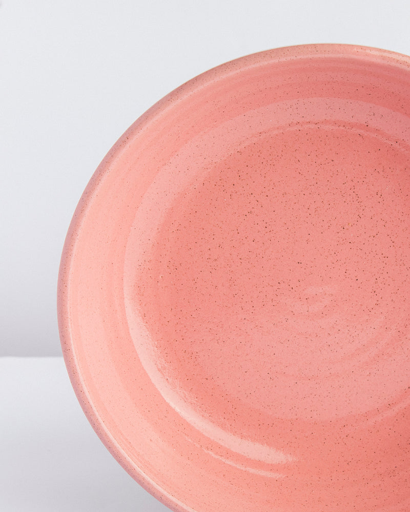 Prato fundo de cerâmica rosa Lavanda