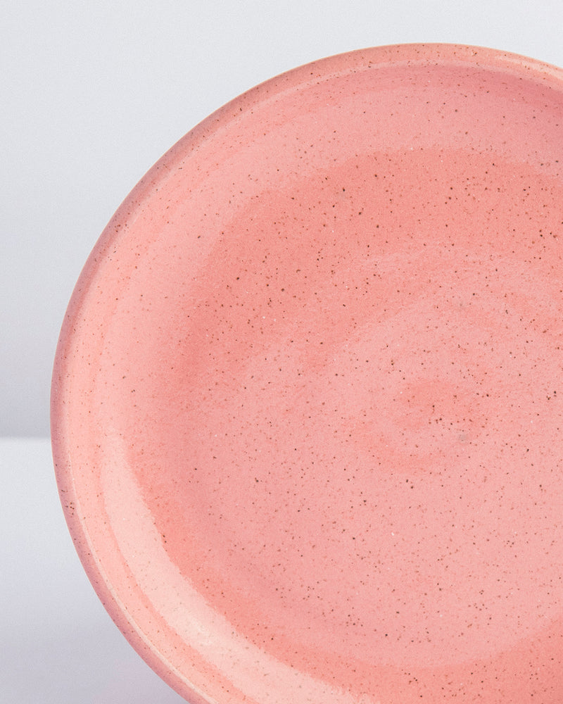 Prato de sobremesa de cerâmica rosa Lavanda