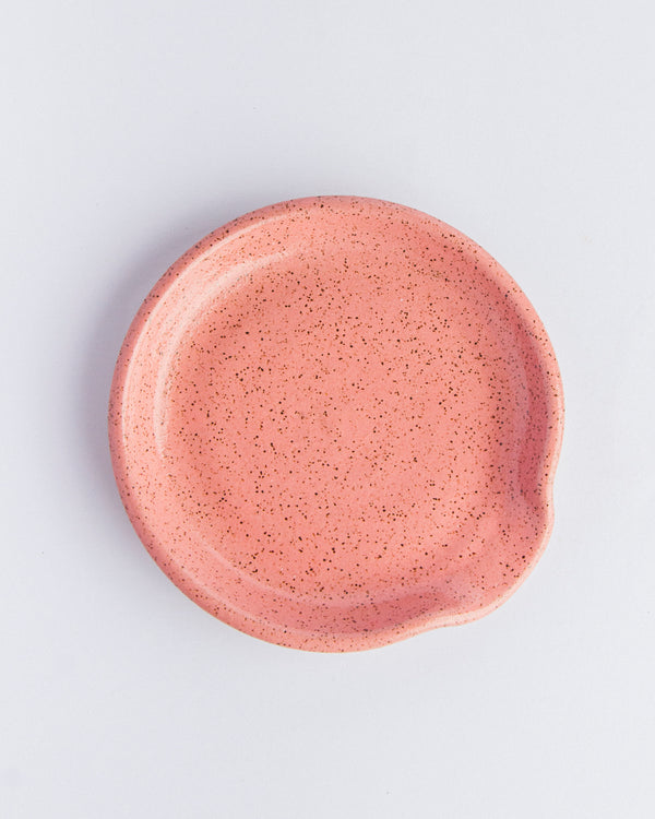 Descanso de colher de cerâmica rosa Lavanda