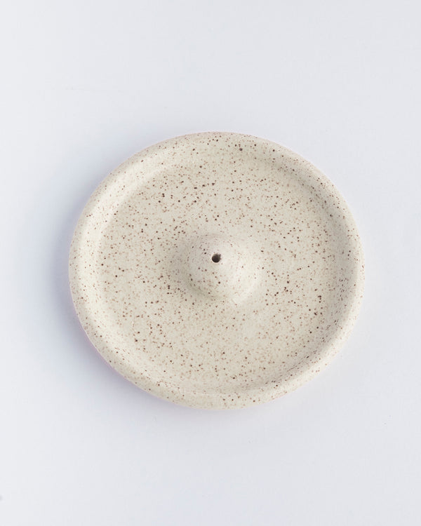 Incensário calmaria de cerâmica branco Lavanda