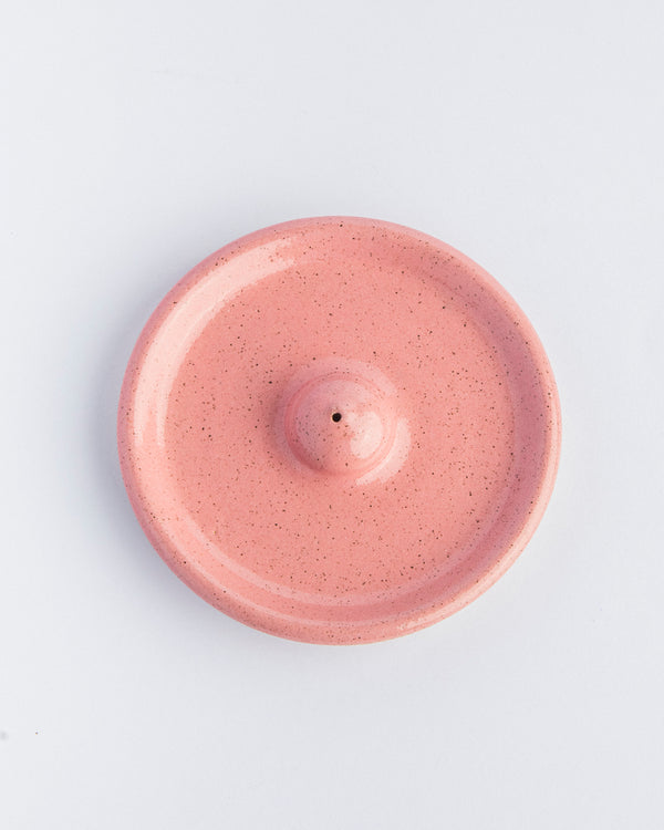 Incensário calmaria de cerâmica rosa Lavanda