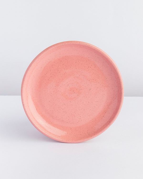 Prato de sobremesa de cerâmica rosa Lavanda