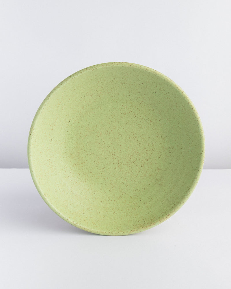 Prato fundo de cerâmica verde Lavanda