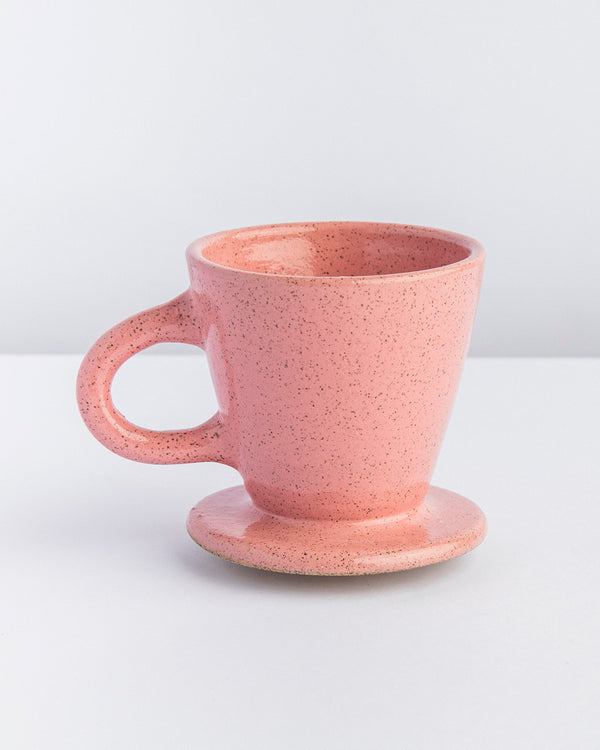 Suporte de cerâmica para coador rosa Lavanda