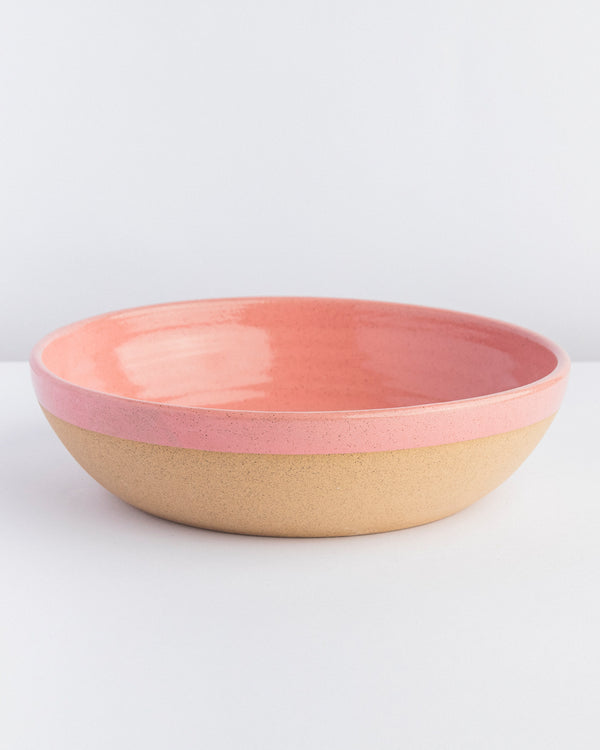 Prato fundo de cerâmica rosa Lavanda