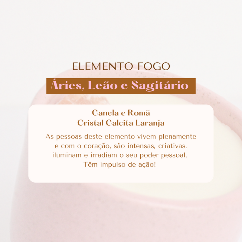 Vela aromática Elemento Fogo | LAVANDA + SELENITA