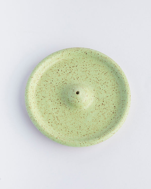 Incensário calmaria de cerâmica verde Lavanda