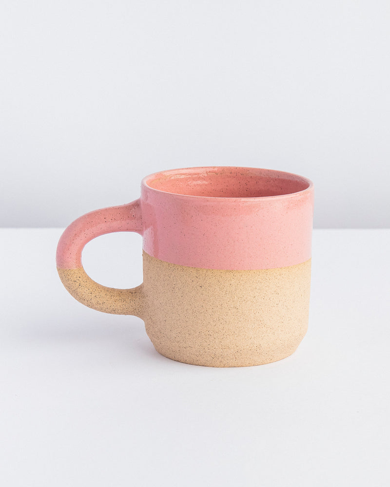 Caneca serena de cerâmica rosa Lavanda