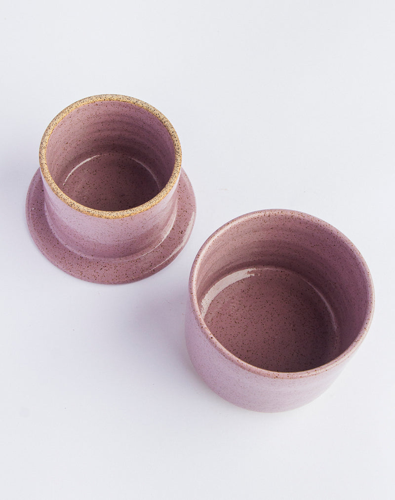 Manteigueira francesa de cerâmica violeta Lavanda